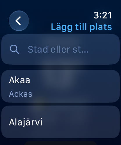 Sökvyn Lägg till plats